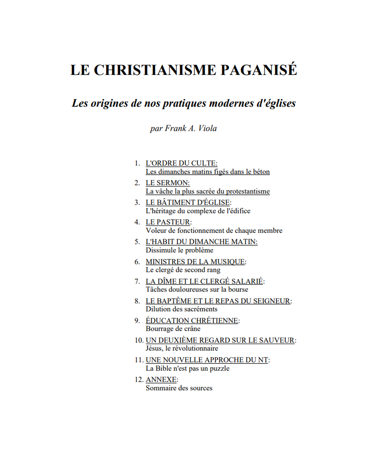 Cover of book: LE CHRISTIANISME PAGANISÉ